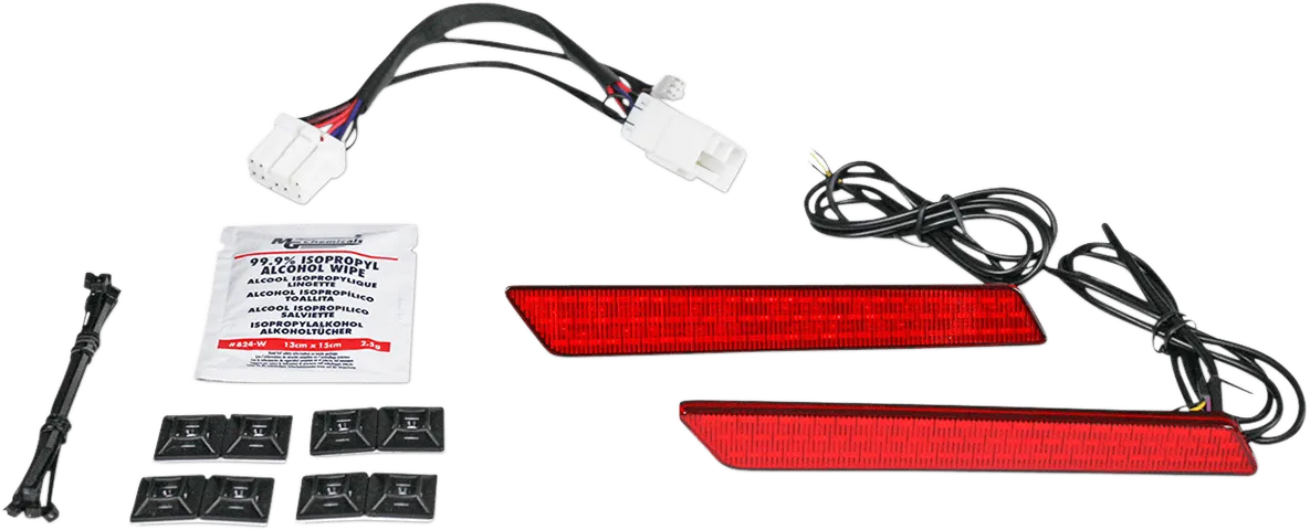 Custom Dynamics CD-LATCH-SS8-R Saddlebag Latch Lights - Red Lens