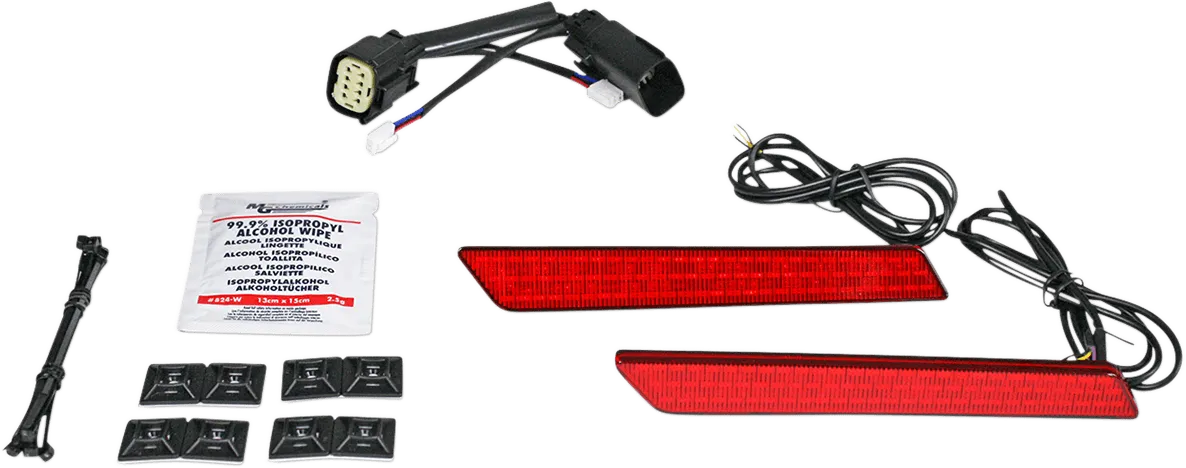 Custom Dynamics CD-LATCH-SS8-R Saddlebag Latch Lights - Red Lens