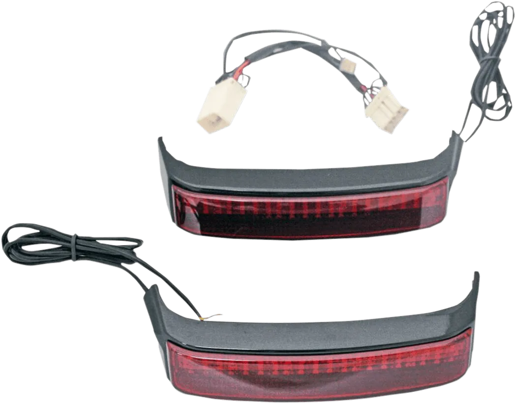 Custom Dynamics CD-SBSEQ-SS8-BR Sequential Bagz Saddlebag Lights - Gloss Black/Red Lens