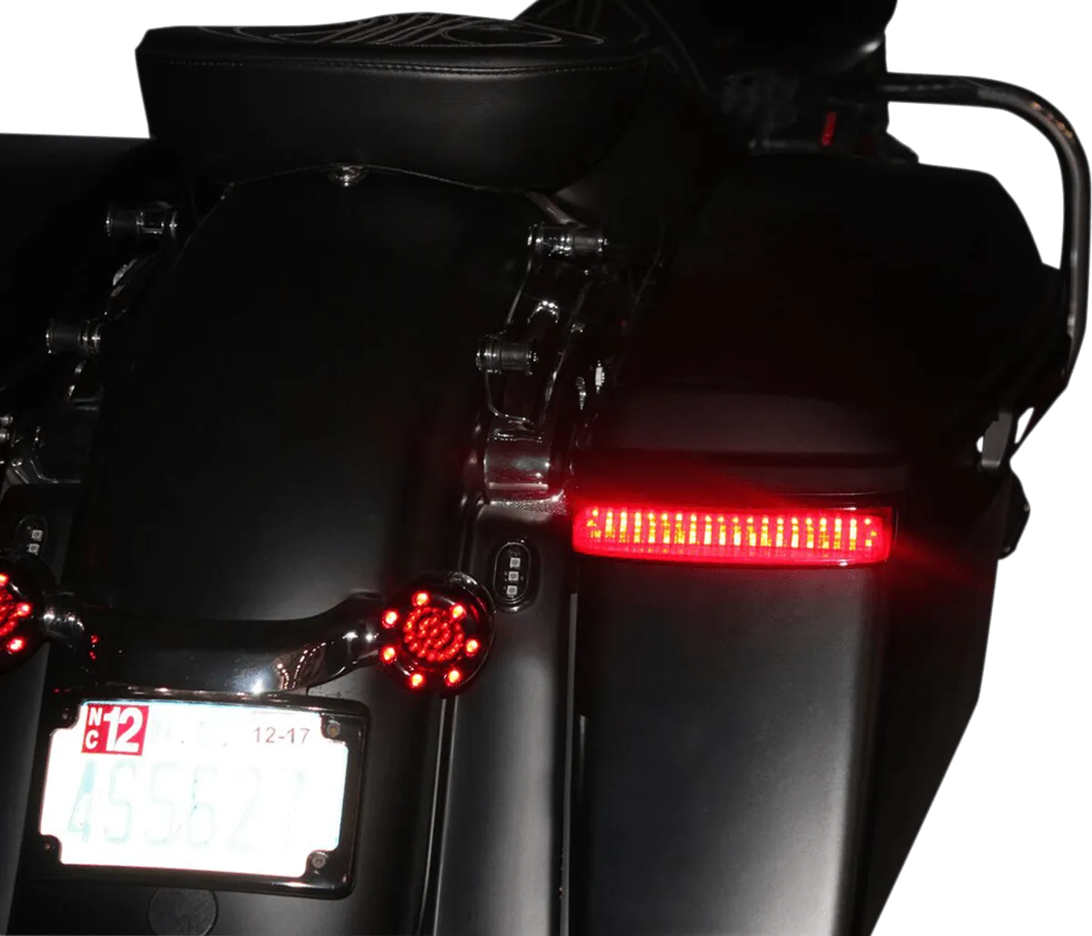 Custom Dynamics CD-SBSEQ-SS8-BR Sequential Bagz Saddlebag Lights - Gloss Black/Red Lens