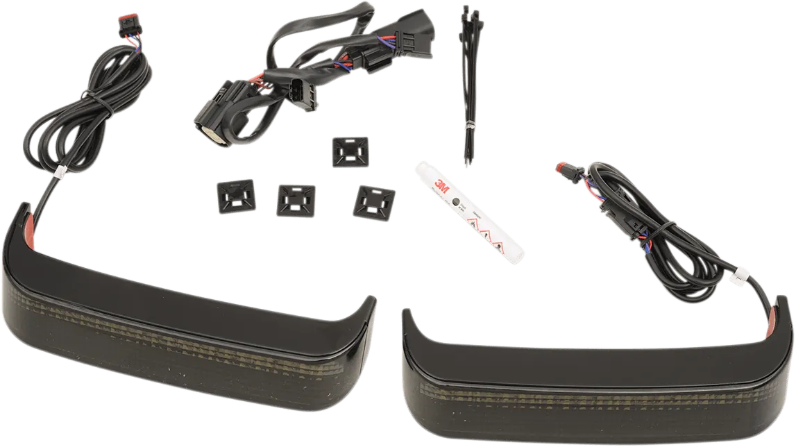 Custom Dynamics CD-SBSEQ-SS8-BR Sequential Bagz Saddlebag Lights - Gloss Black/Red Lens