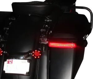 Custom Dynamics CD-SBSEQ-SS8-BR Sequential Bagz Saddlebag Lights - Gloss Black/Red Lens