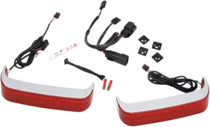 Custom Dynamics CD-SBSEQ-SS8-CR Sequential Bagz Saddlebag Lights - Chrome/Red Lens