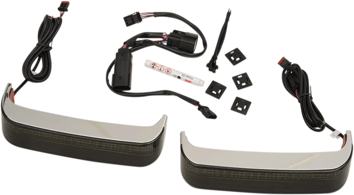 Custom Dynamics CD-SBSEQ-SS8-CS Sequential Bagz Saddlebag Lights - Chrome/Smoke Lens