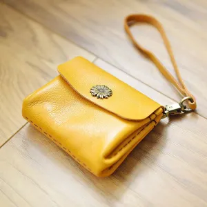 CUTE Accordion Women Card Change Holder HANDMADE LEATHER Pouch PERSONALIZED MONOGRAMMED GIFT CUSTOM Small Wallet