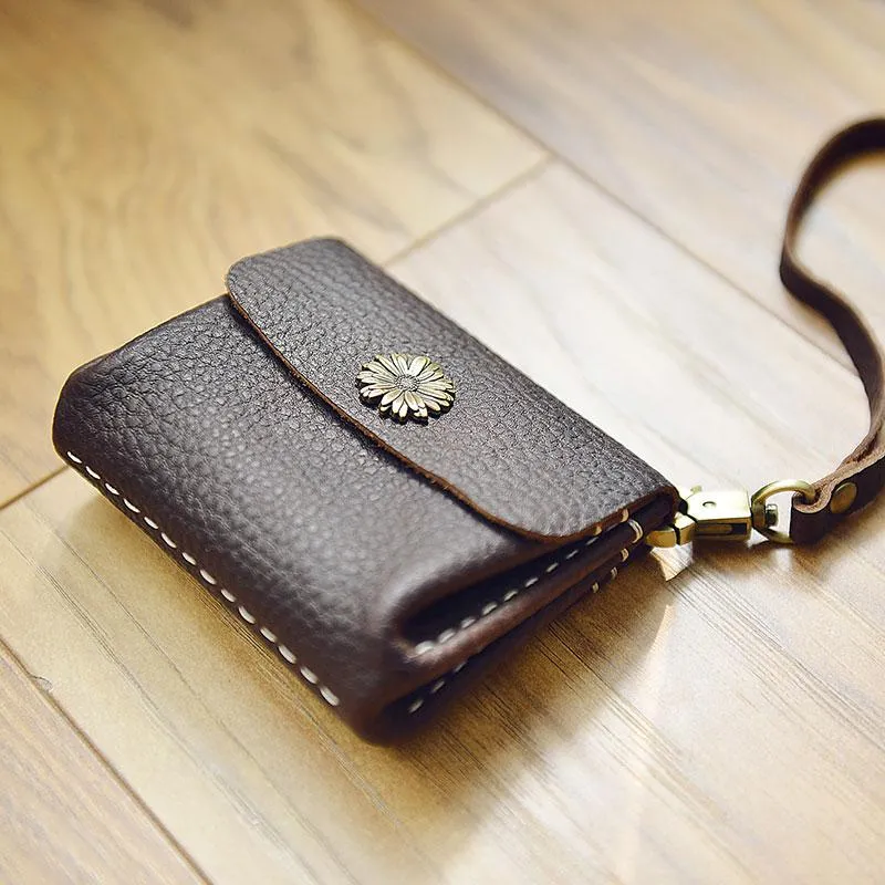 CUTE Accordion Women Card Change Holder HANDMADE LEATHER Pouch PERSONALIZED MONOGRAMMED GIFT CUSTOM Small Wallet