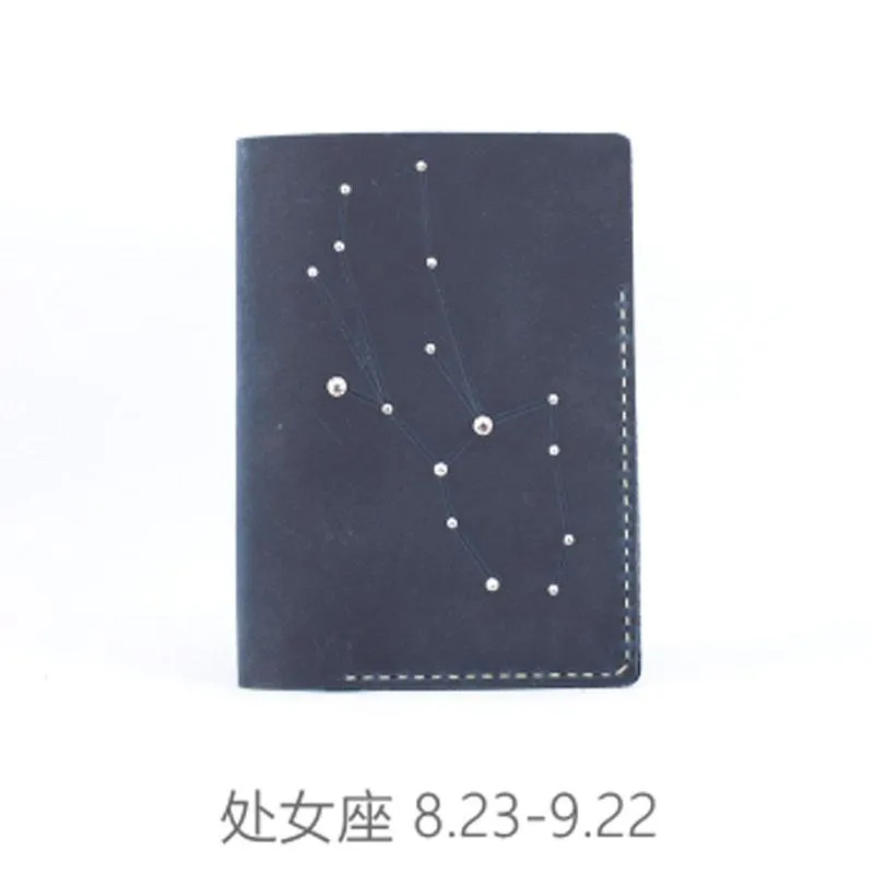 CUTE Women Constellation Passport Wallet LEATHER Blue PERSONALIZED MONOGRAMMED GIFT CUSTOM Wallet