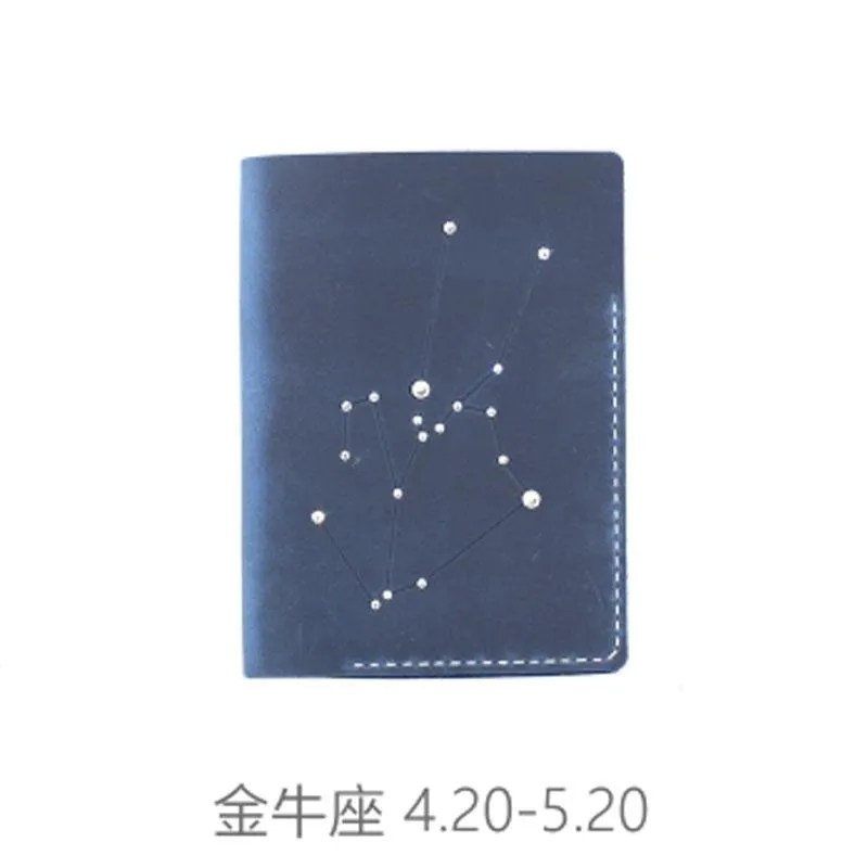 CUTE Women Constellation Passport Wallet LEATHER Blue PERSONALIZED MONOGRAMMED GIFT CUSTOM Wallet