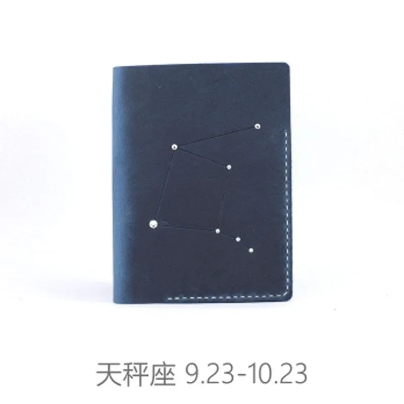 CUTE Women Constellation Passport Wallet LEATHER Blue PERSONALIZED MONOGRAMMED GIFT CUSTOM Wallet