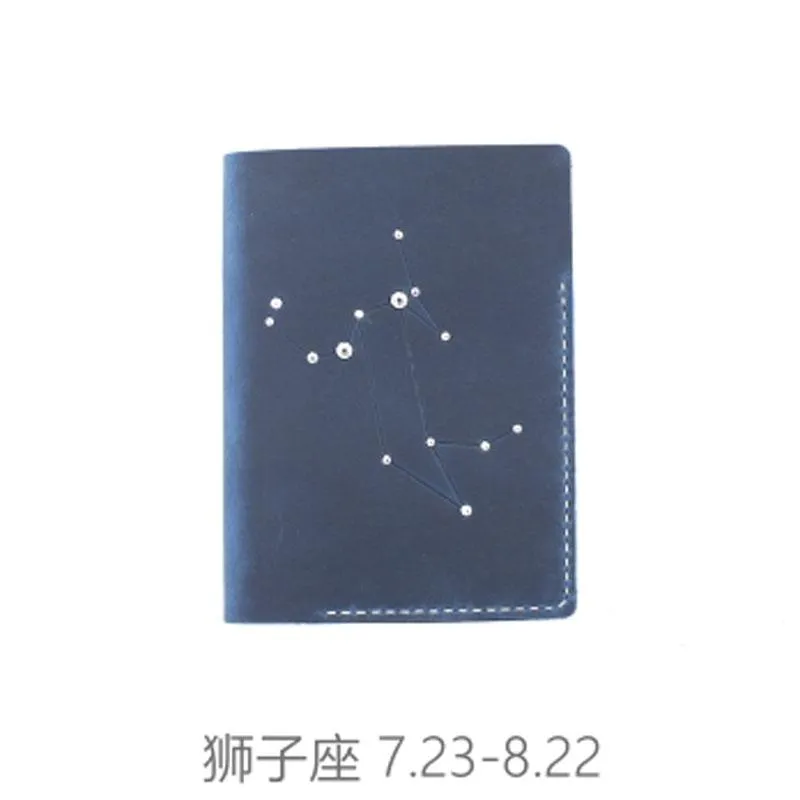 CUTE Women Constellation Passport Wallet LEATHER Blue PERSONALIZED MONOGRAMMED GIFT CUSTOM Wallet