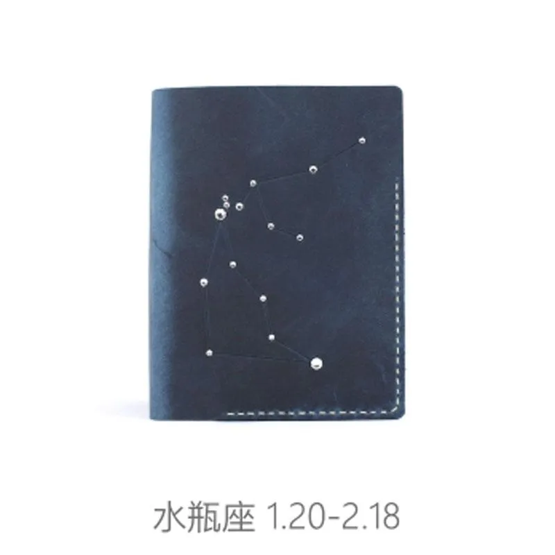 CUTE Women Constellation Passport Wallet LEATHER Blue PERSONALIZED MONOGRAMMED GIFT CUSTOM Wallet