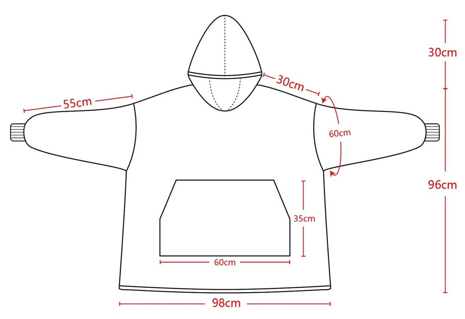 DAG Gear Oversized Fleece Hoodie Blanket