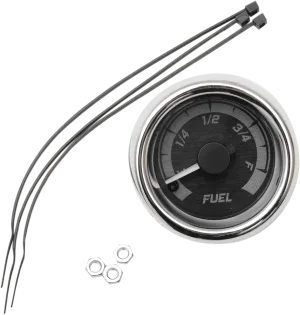 Dakota Digital MVX-8K-F-KG-C MVX-8K Fuel Gauge - Black/Gray Background - Chrome Bezel