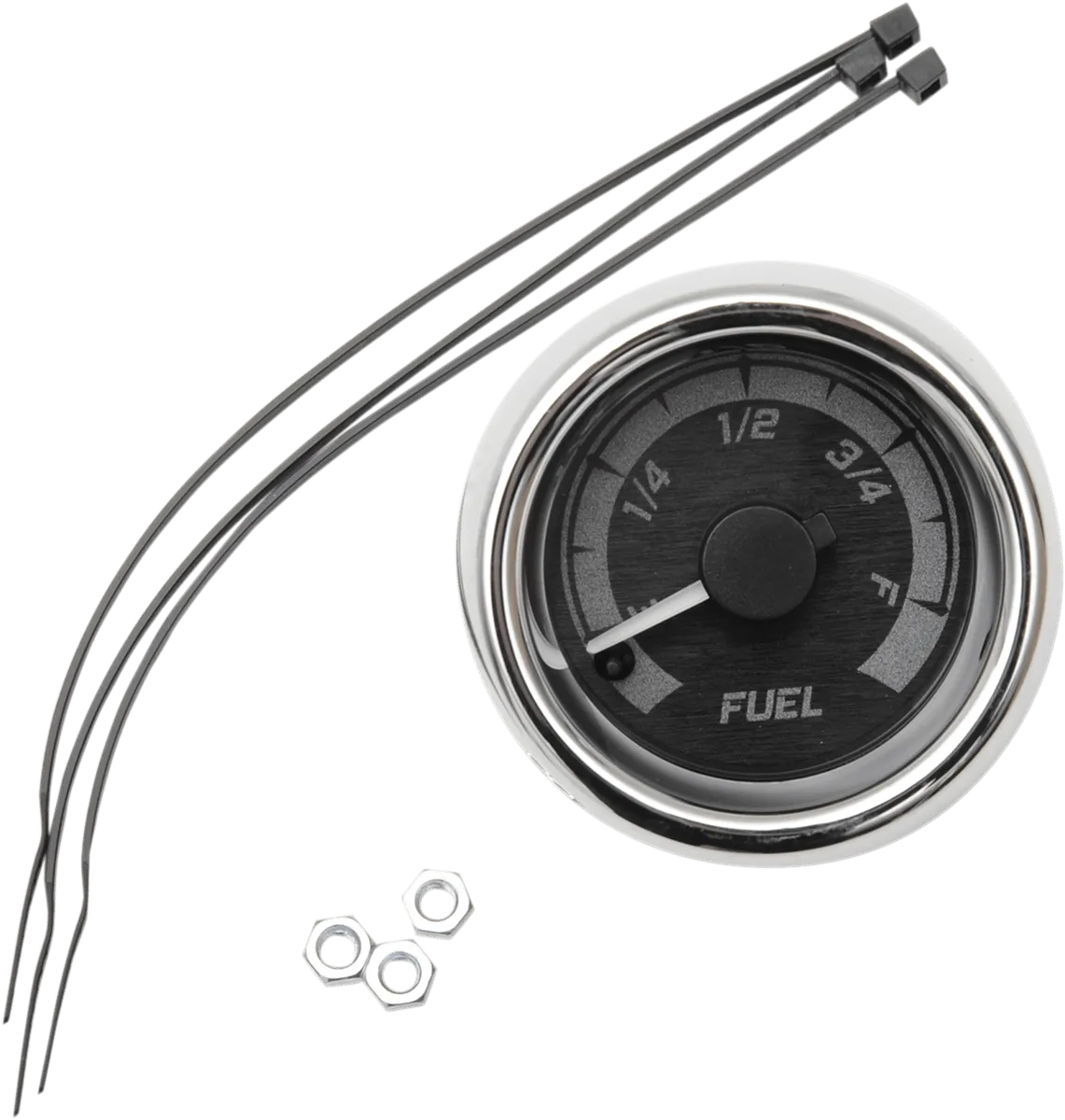 Dakota Digital MVX-8K-F-KG-C MVX-8K Fuel Gauge - Black/Gray Background - Chrome Bezel