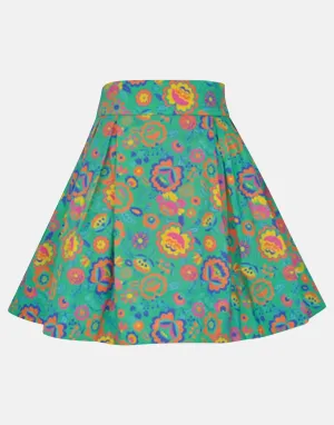 Darcy: Bright floral skirt