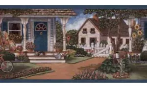 Dark Blue Old Street Scene CUP3381 Wallpaper Border