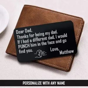 Dear Dad Premium Wallet Card