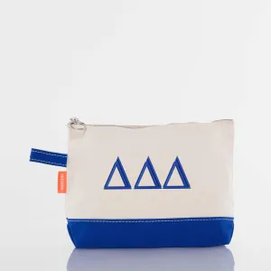 Delta Delta Delta Canvas Cosmetic Bag