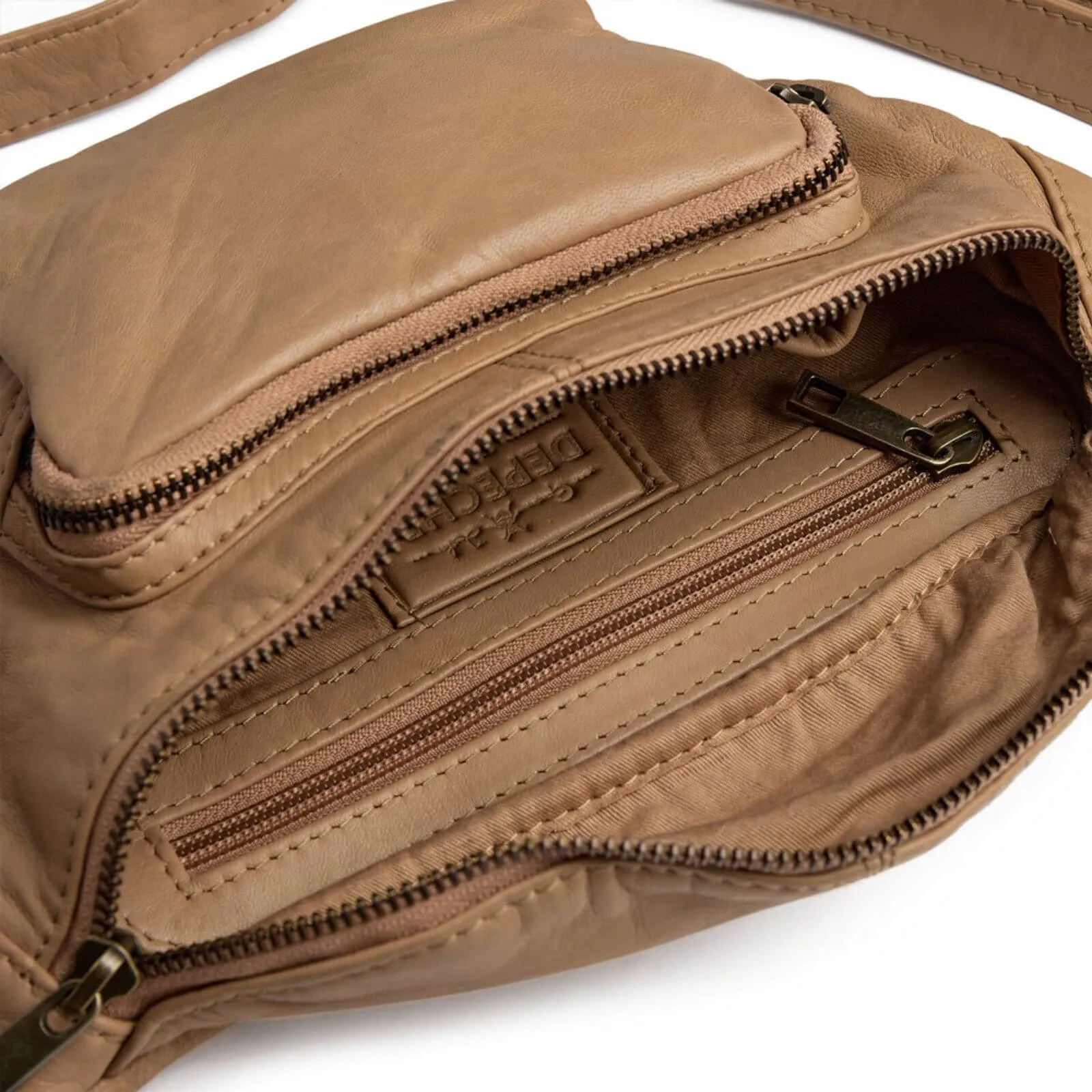 Depeche Camel Leather Bumbag/Sling Bag