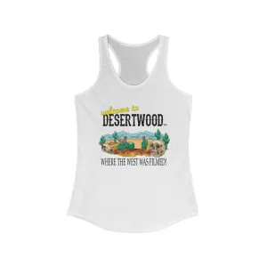 Desertwood Classic "Where The West Was Filmed" Racerback Tank (Sizes run smaller than usual)