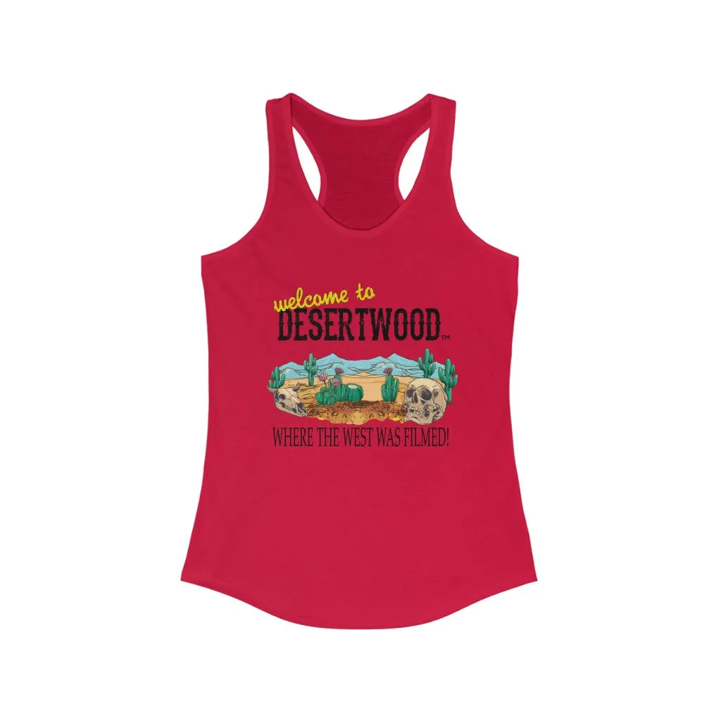 Desertwood Classic "Where The West Was Filmed" Racerback Tank (Sizes run smaller than usual)