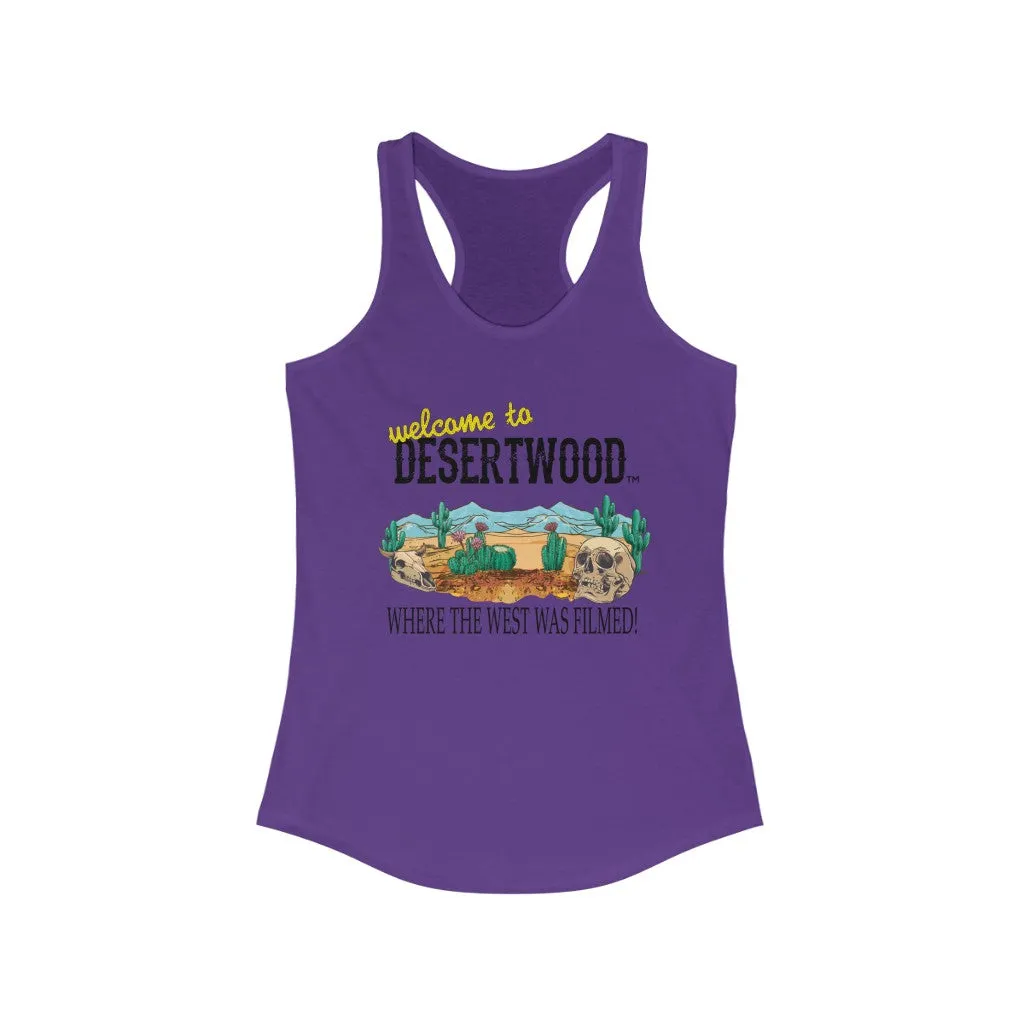 Desertwood Classic "Where The West Was Filmed" Racerback Tank (Sizes run smaller than usual)