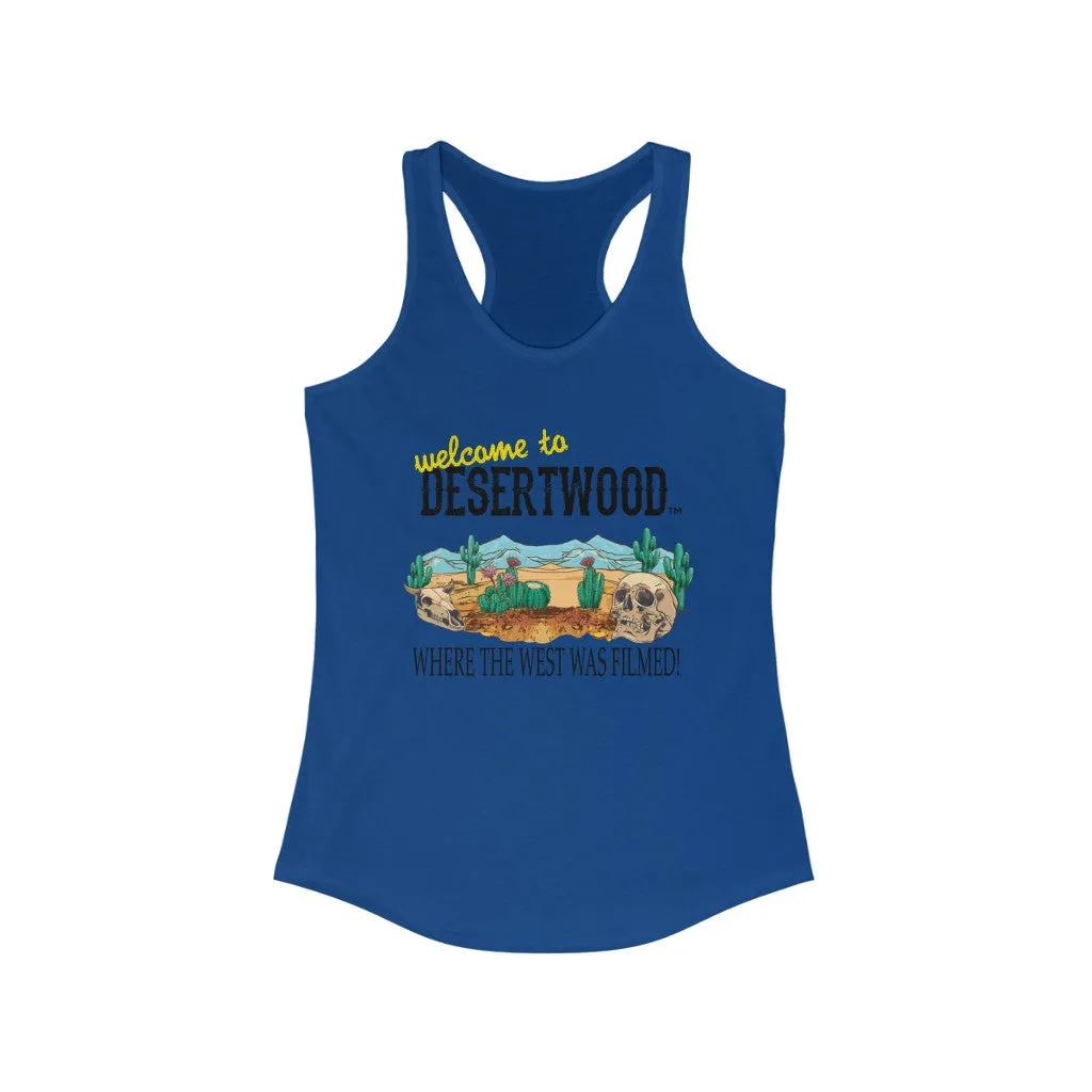 Desertwood Classic "Where The West Was Filmed" Racerback Tank (Sizes run smaller than usual)