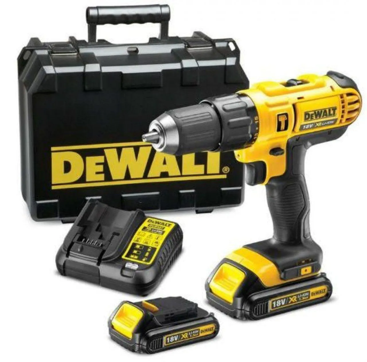DEWALT 18V HAMMER DRILL  2X 1.5AH BATT