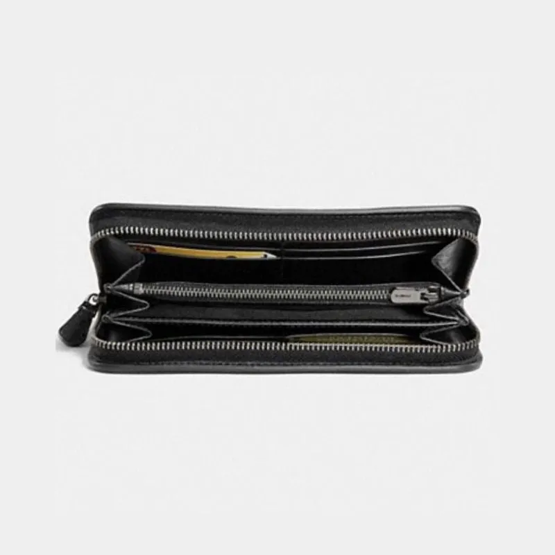 Disney Frowning Mickey Mouse Glovetanned Leather Accordion Zip Wallet