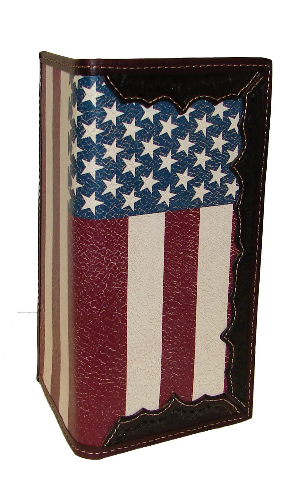Distressed USA Flag Rodeo Wallet