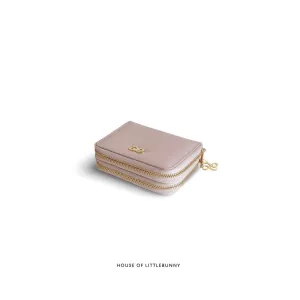 Double Zip Wallet Nude PU