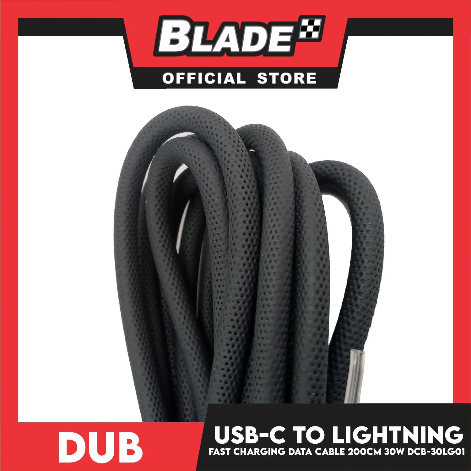 Dub USB-C to Lighthing Fast Charging Data Cable 200cm 30W Power Max DCB-30LG01