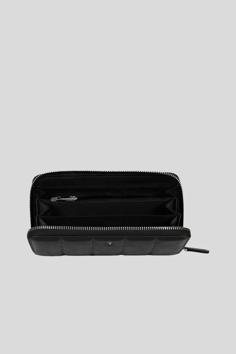 Dune Zip Around Lg Crackle' Pu - Black