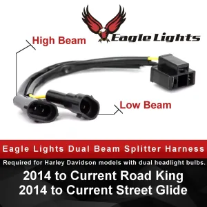 Eagle Lights Splitter Harness converts Dual Beam Headlights to Single LED Headlight - 69200899 Harness