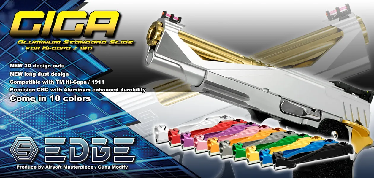 EDGE “GIGA” Aluminum Standard Slide for Hi-CAPA/1911 (Black)