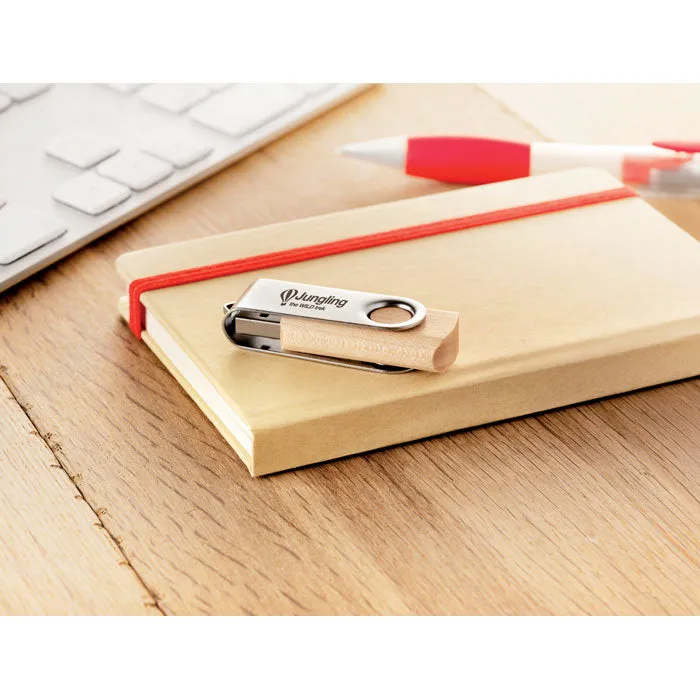 Eko rotirajući drveni USB stick, 1Gb - 32Gb