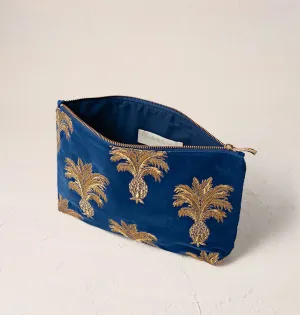 Elizabeth Scarlett Pineapple everyday pouch - Cobalt