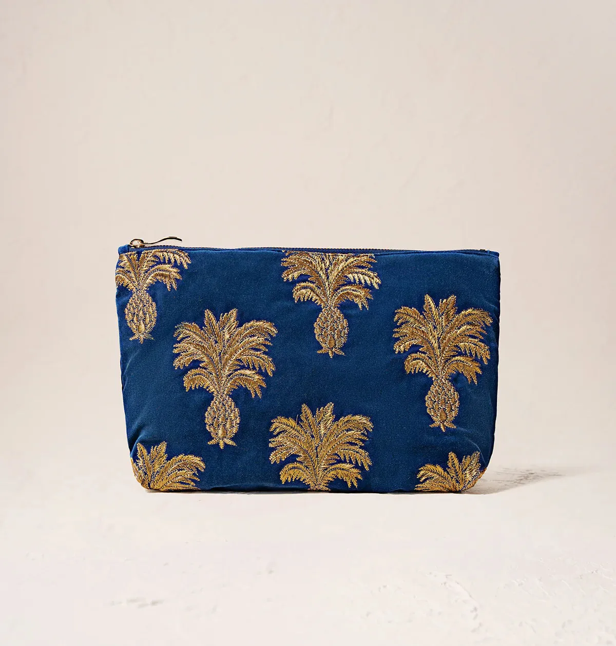 Elizabeth Scarlett Pineapple everyday pouch - Cobalt