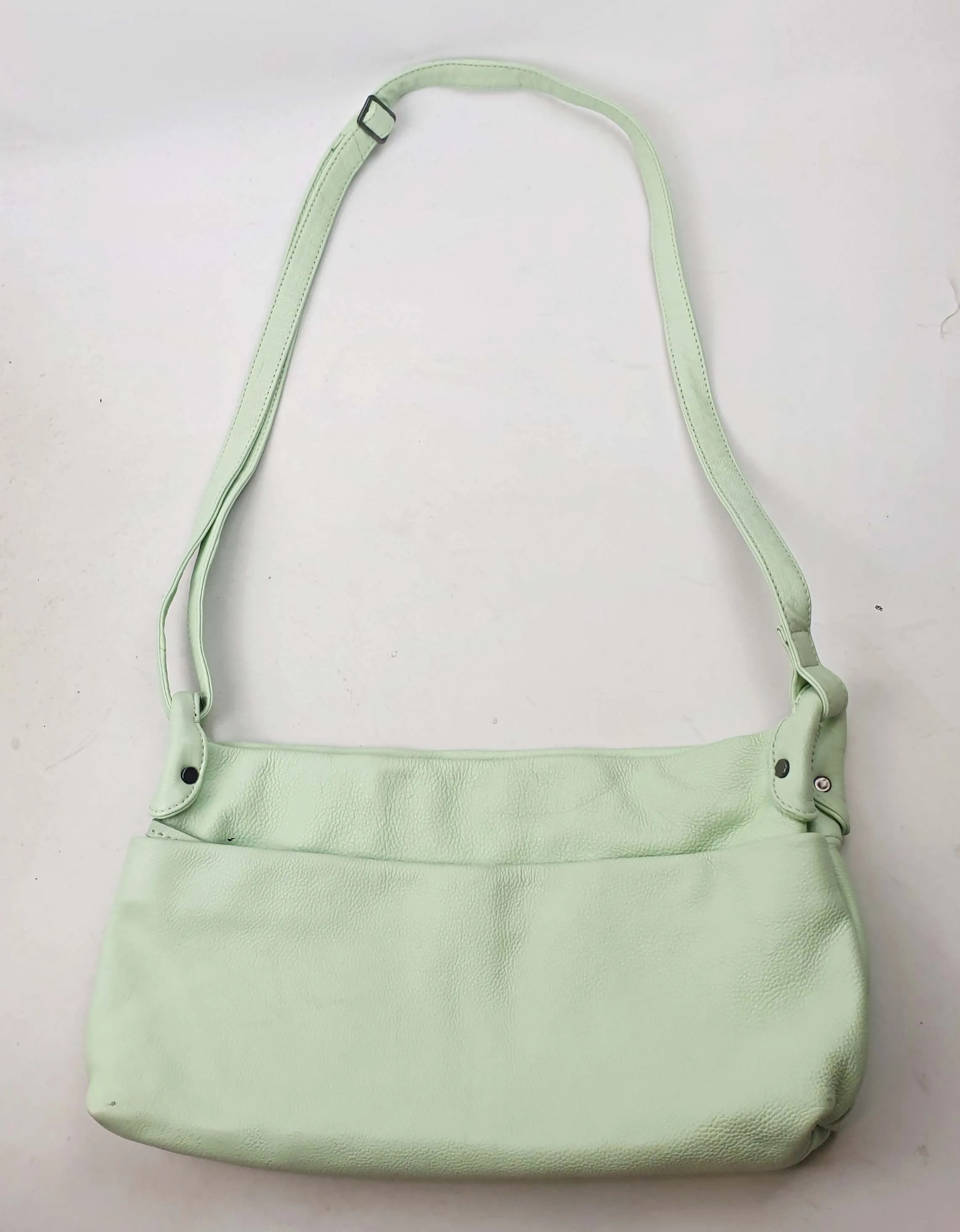 Elk mint green soft leather bag