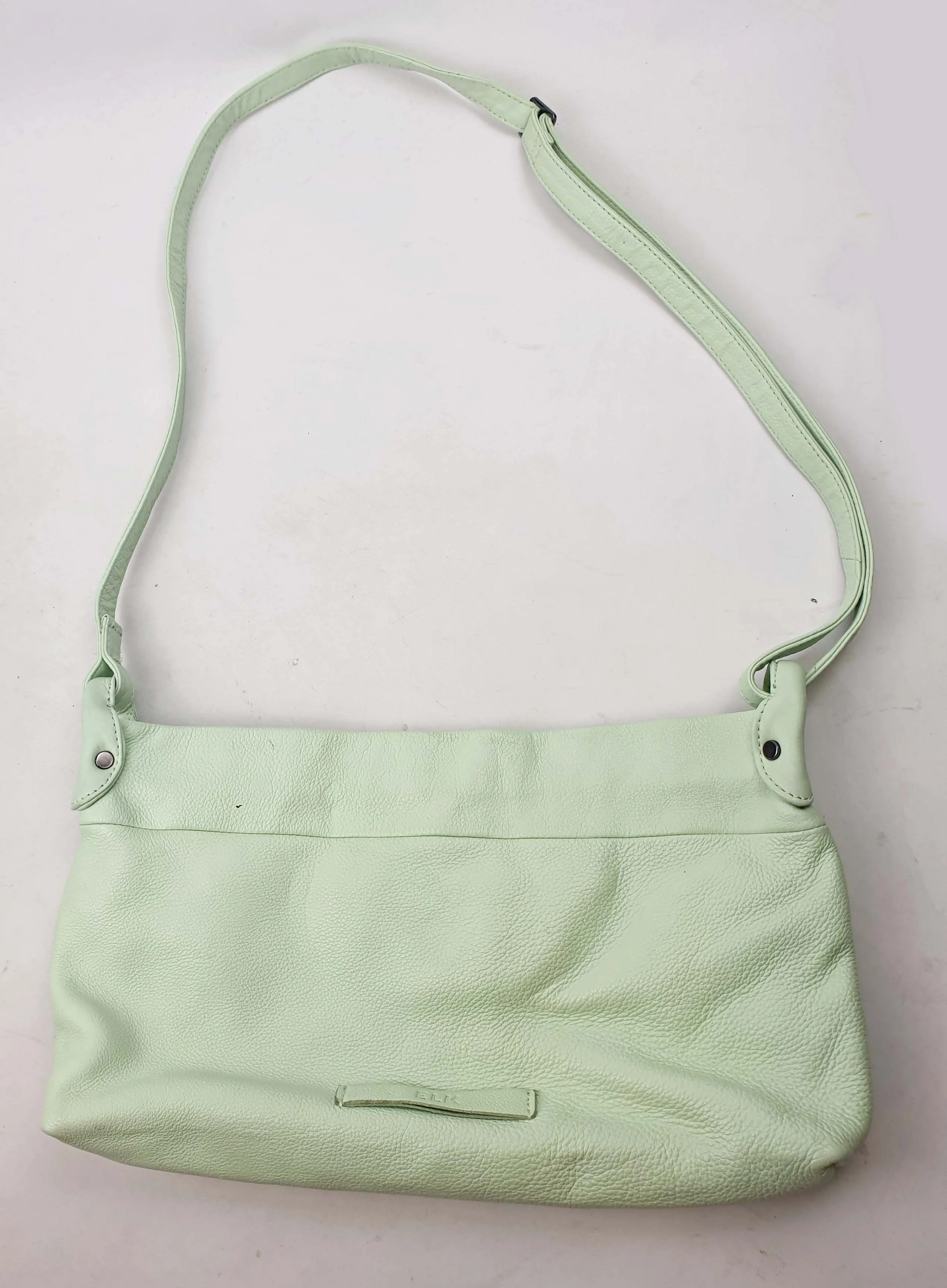 Elk mint green soft leather bag