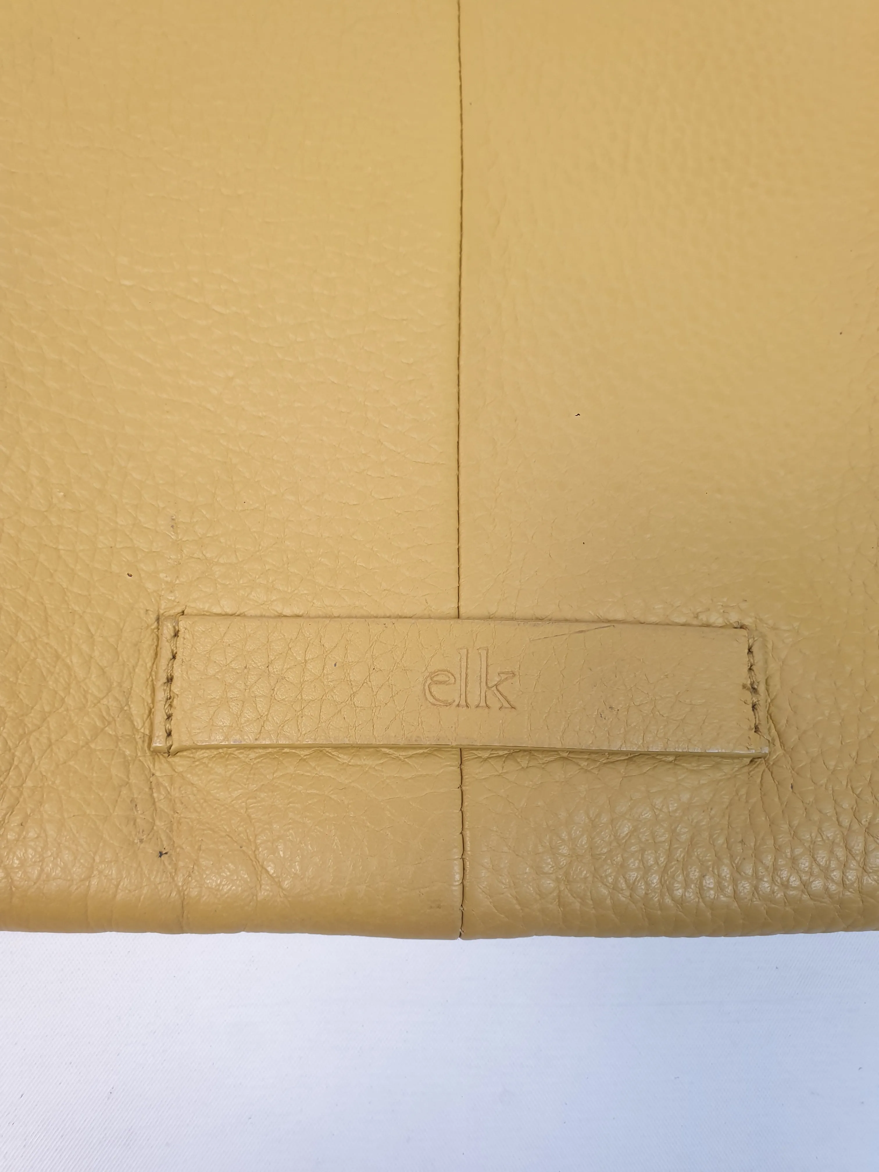Elk soft leather mustard bag with adjustable strap