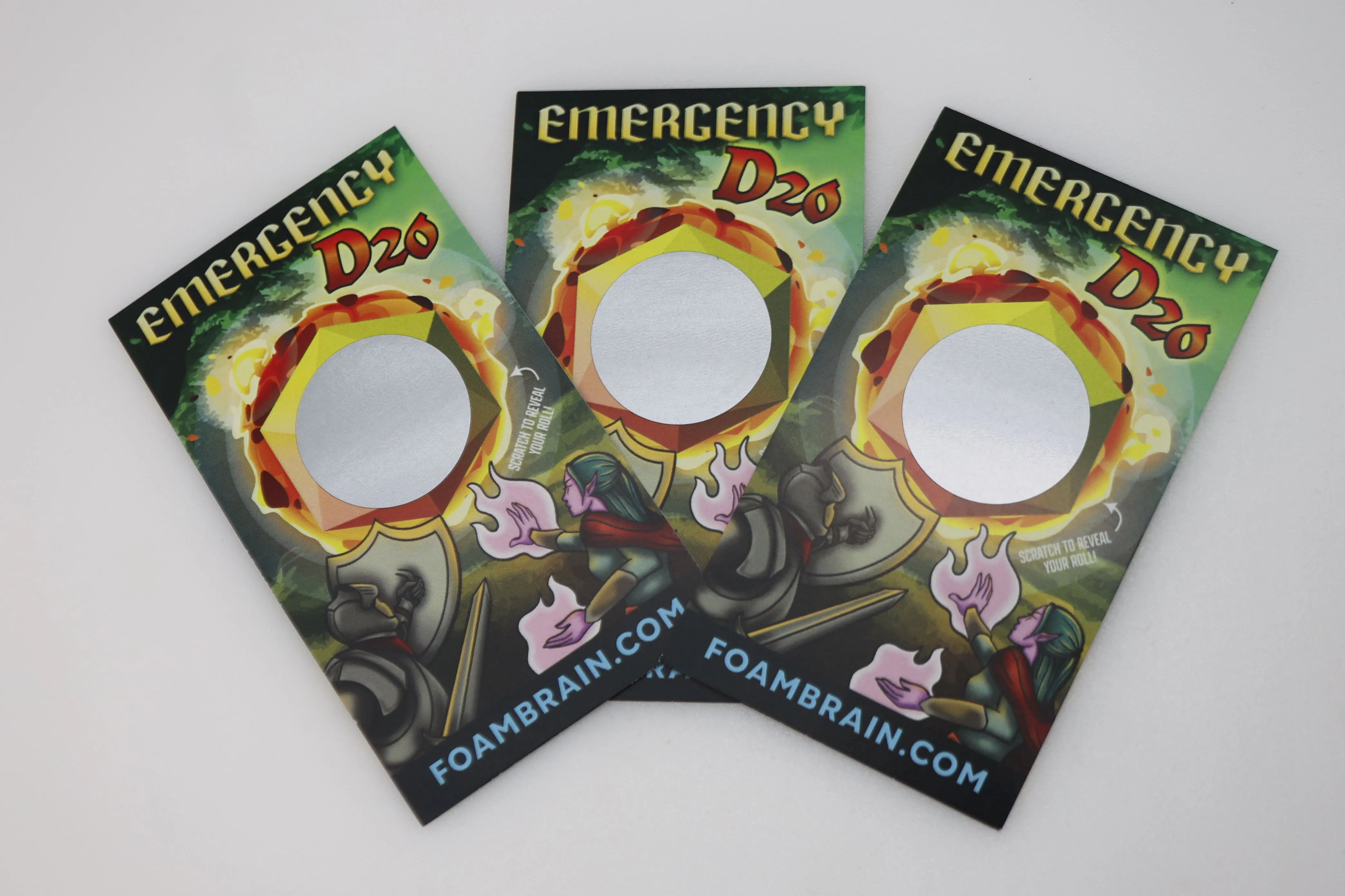 Emergency D20 Scratch Off Card (Includes 10 Cards)