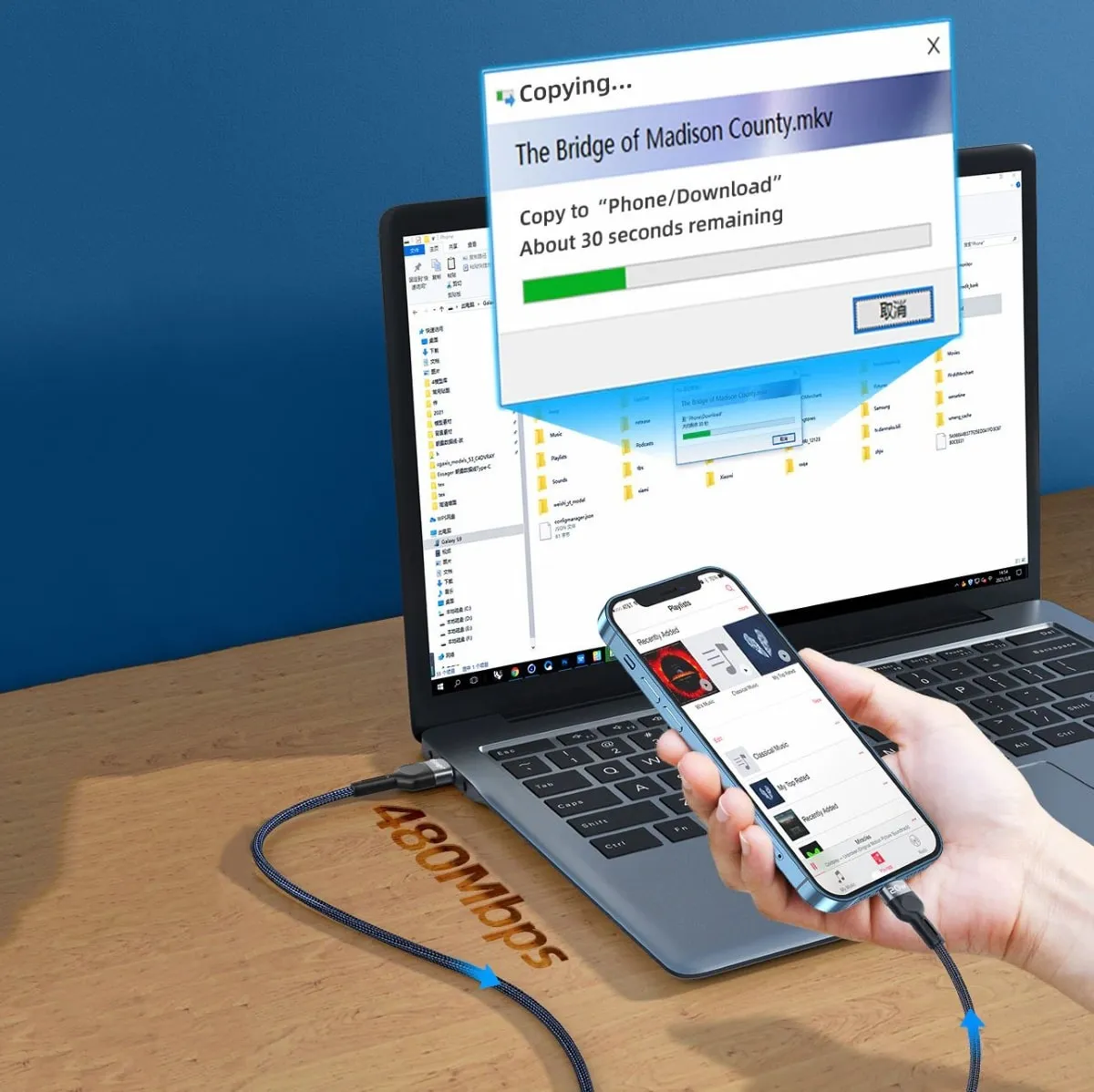 Essager® Kabel USB-C -> Lightning 20W (iPhone, iPad, etc.), Oplot