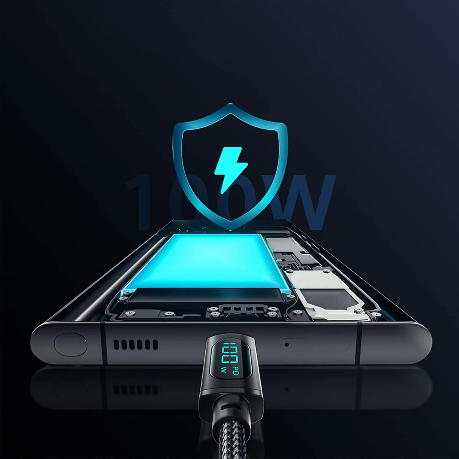 Essager® Kabel z Miernikiem Prądu USB-C 100W 1A - 2 Metry