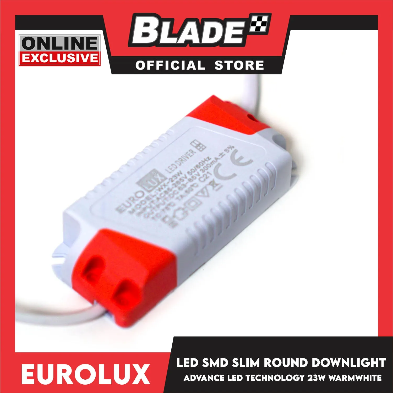Eurolux OPUS LED SMD Slim Round Downlight 8 Inches 2300 lumens 23 watts (Warmwhite)