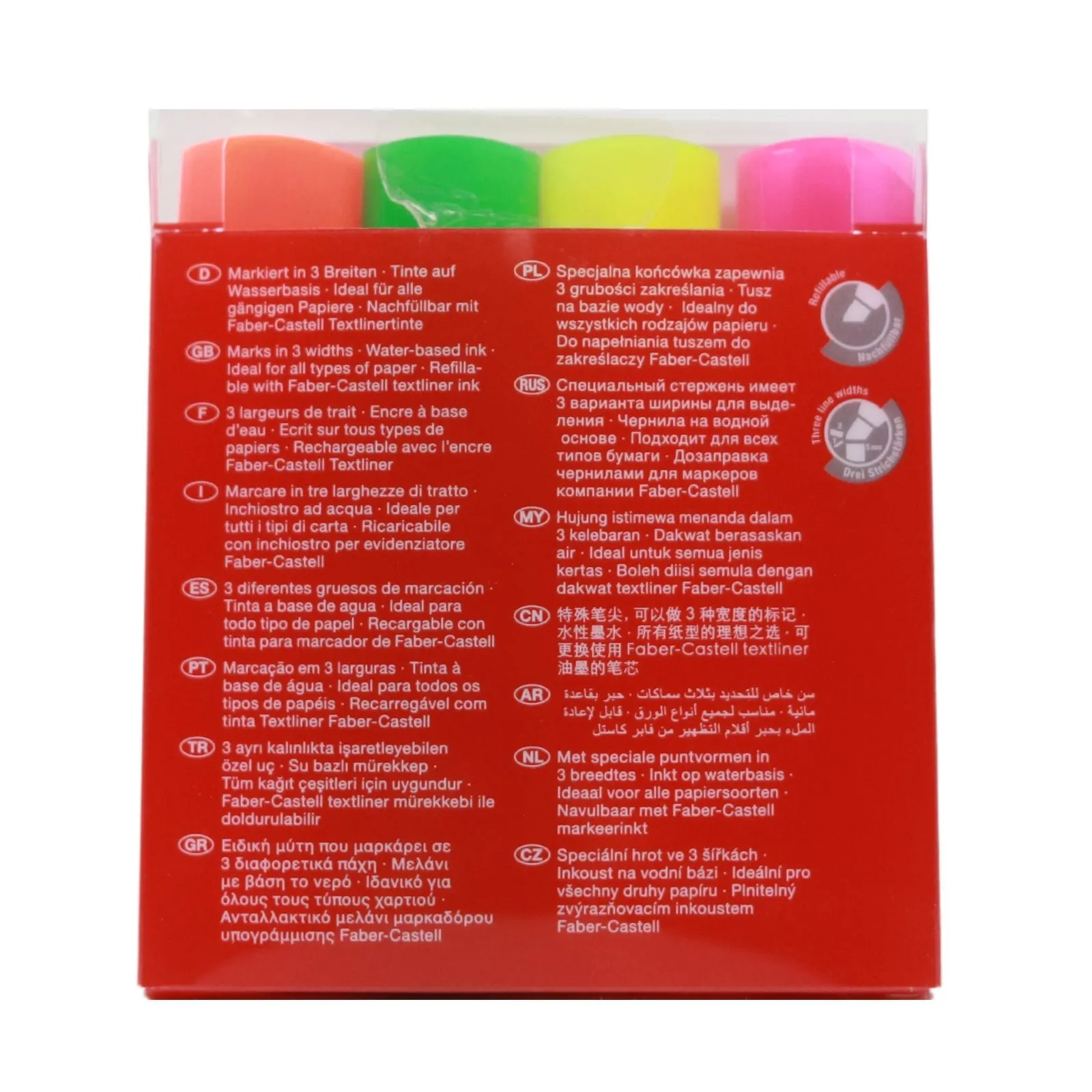Faber-Castell - Textliner 1546 Fluorescent - Wallet of 4