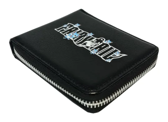 Fairy Tail Anime Zipped Wallet - Premium PVC Leather / Black - Unisex