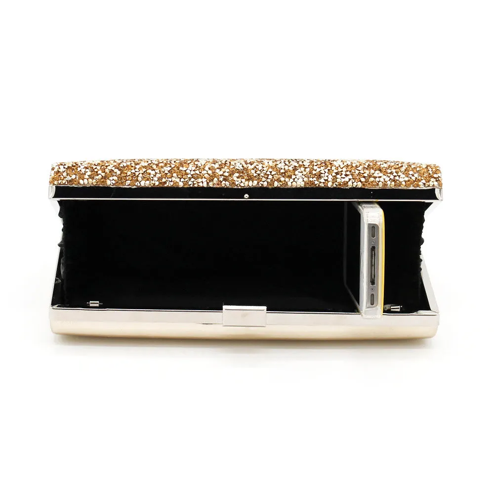 Fashion Square Box Diamond Women's Bag Clutch Diamond Dinner Bag Bride Hand Bag Square