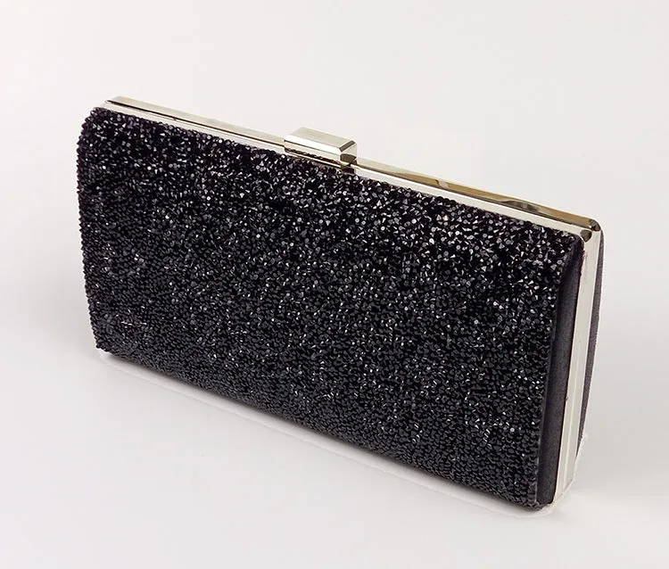 Fashion Square Box Diamond Women's Bag Clutch Diamond Dinner Bag Bride Hand Bag Square