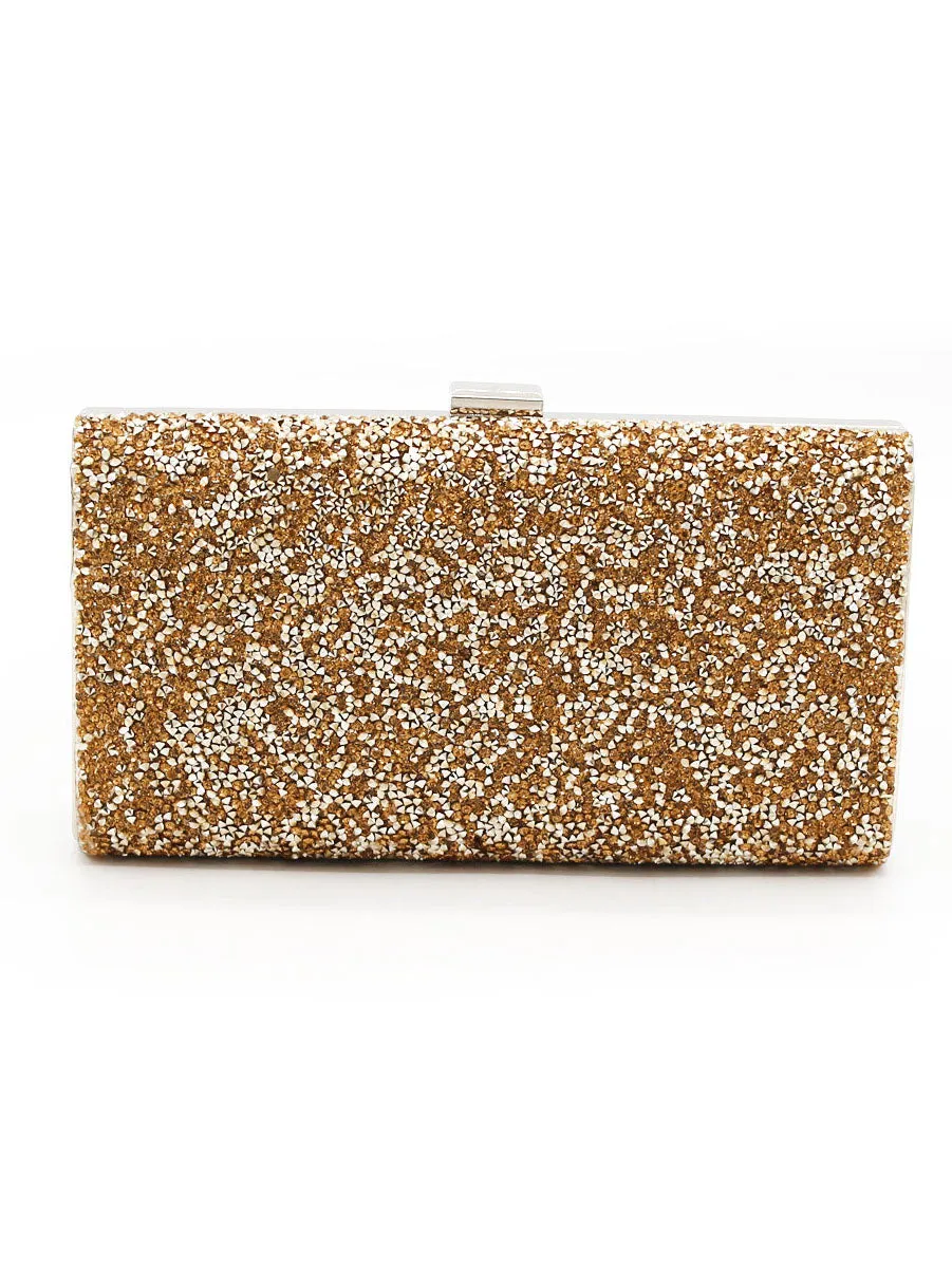 Fashion Square Box Diamond Women's Bag Clutch Diamond Dinner Bag Bride Hand Bag Square